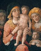 The Madonna and Child with Saints Joseph, Elizabeth, and John the Baptist, distemper Andrea Mantegna